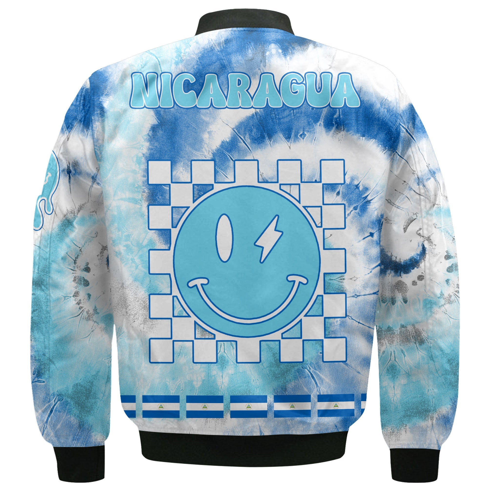 Nicaragua Bomber Jacket Custom Tie Dye Style 3