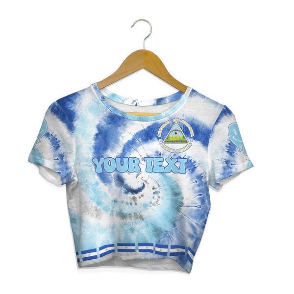 Nicaragua Croptop T Shirt Custom Tie Dye Style 1