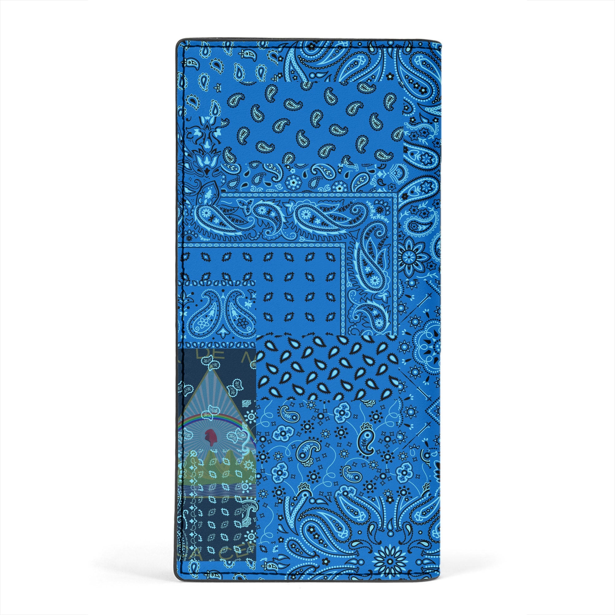 Nicaragua Leather Wallet Paisley Flag And Skull Style 2