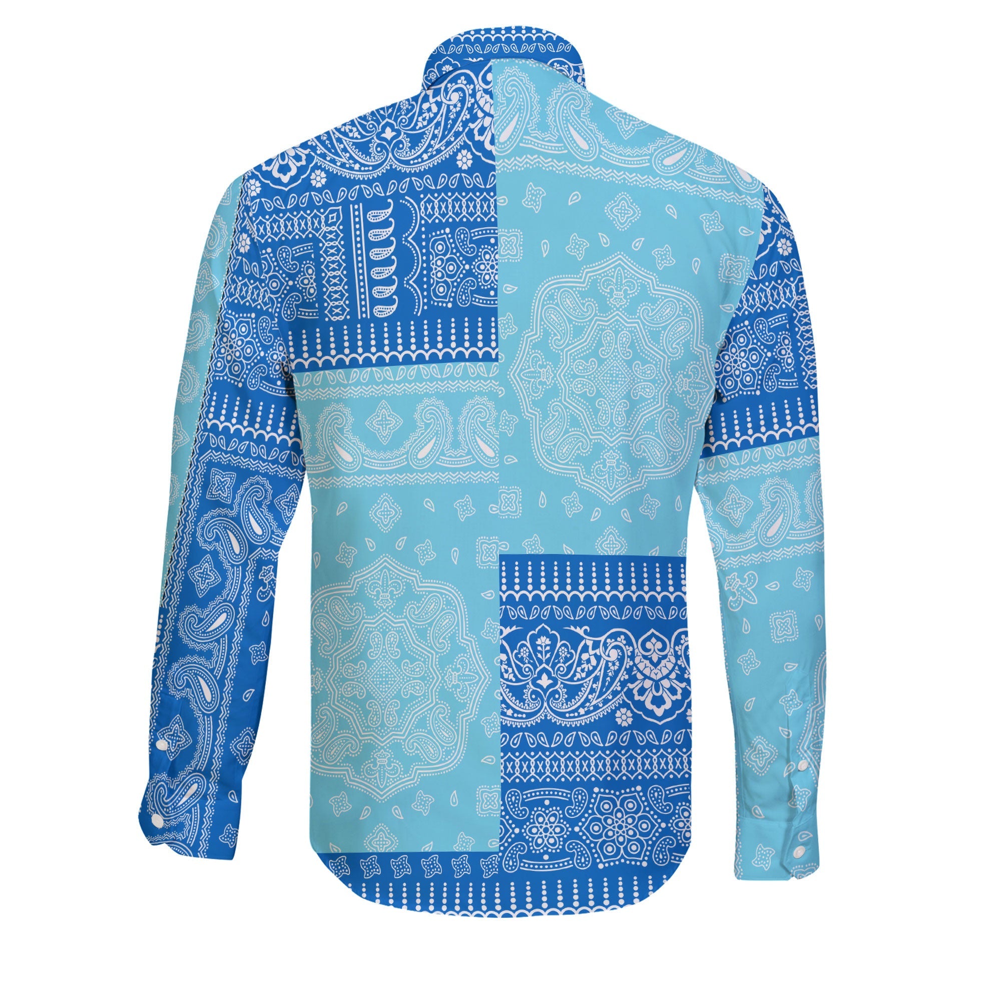 Nicaragua Long Sleeve Button Shirt Flag And Paisley Basic Style 2