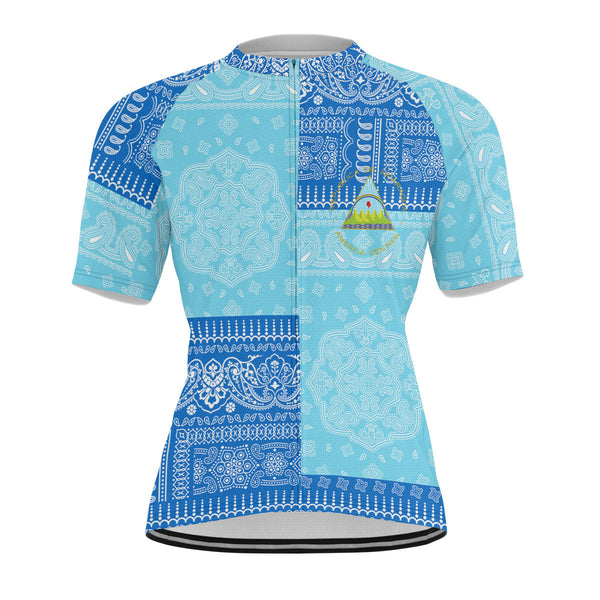 Nicaragua Men Cycling Jersey Flag And Paisley Basic Style 1