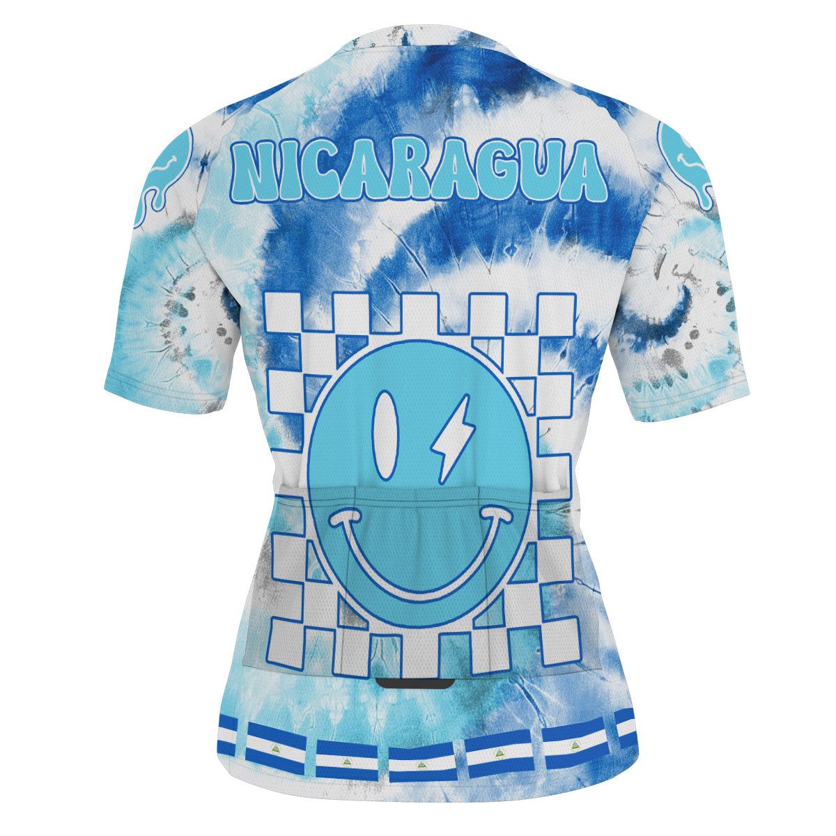 Nicaragua Men Cycling Jersey Custom Tie Dye Style 3