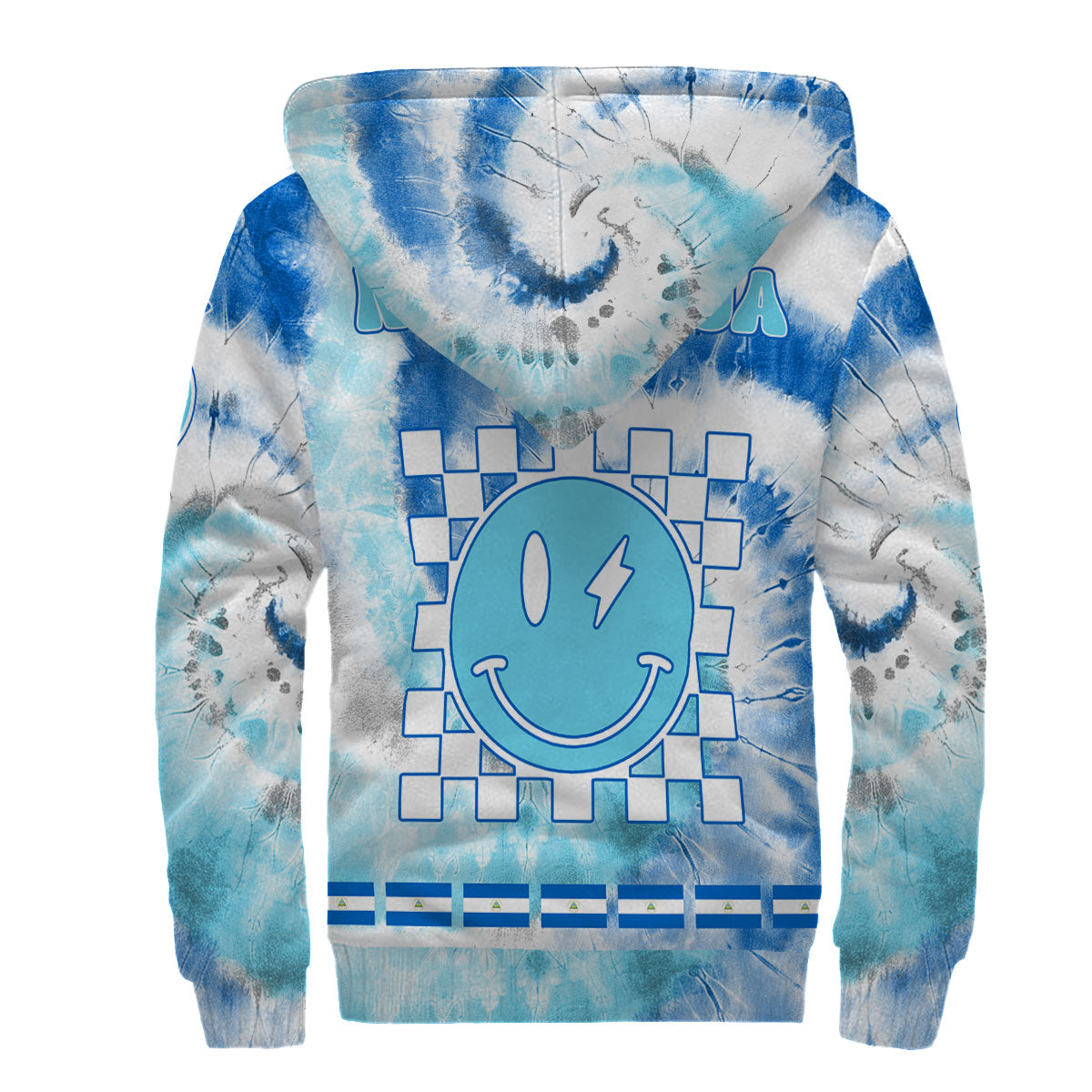 Nicaragua Sherpa Hoodie Custom Tie Dye Style 2