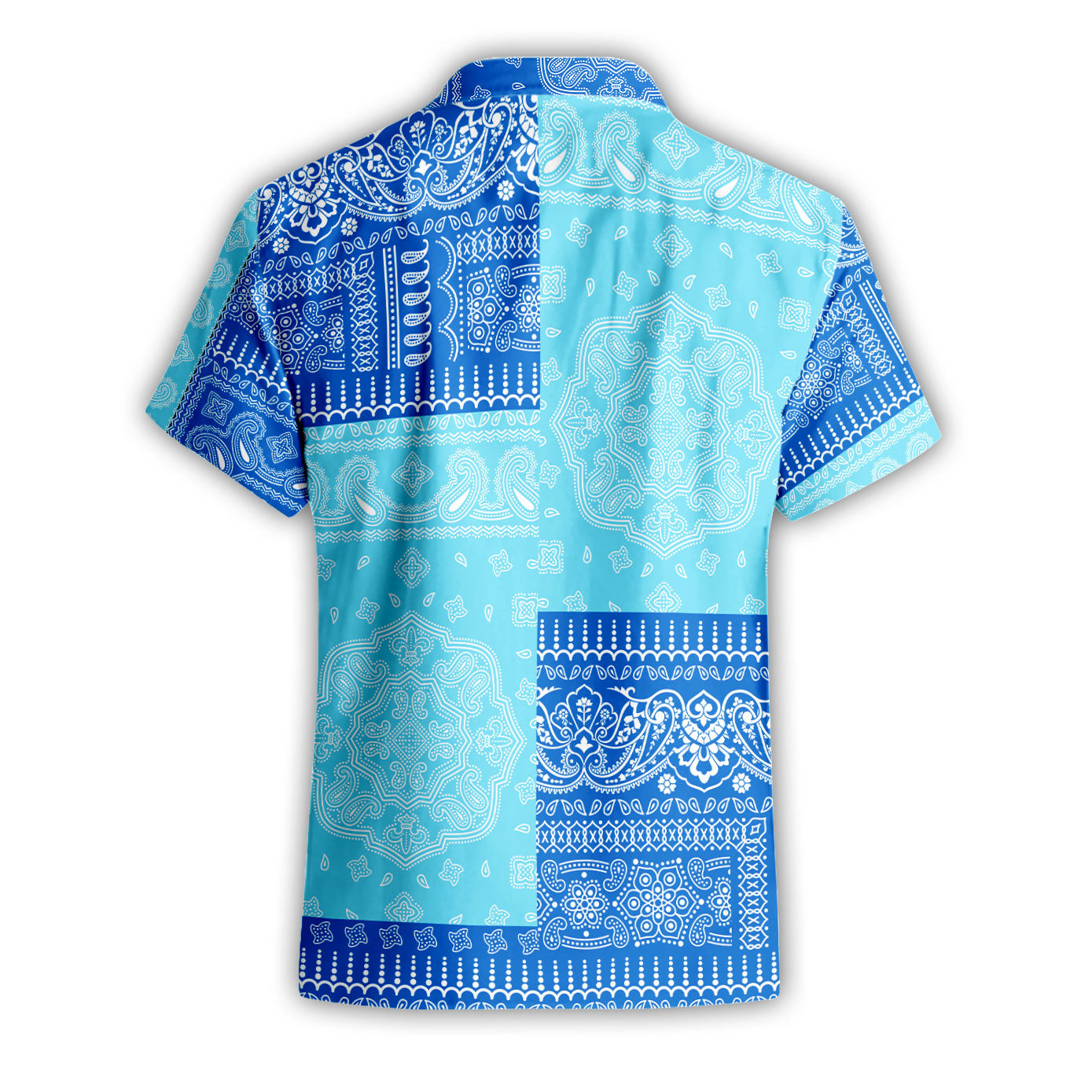 Nicaragua Short Sleeve Shirt Flag And Paisley Basic Style 3