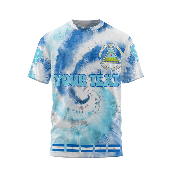 Nicaragua T Shirt Custom Tie Dye Style 1