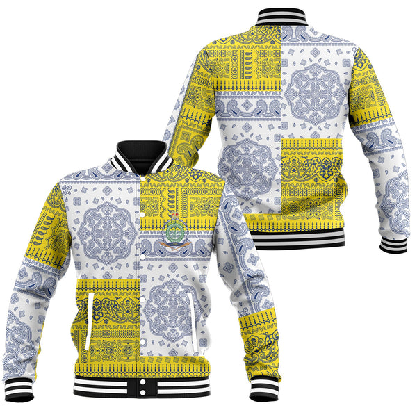 Niue Baseball Jacket Flag And Paisley Basic Style 1