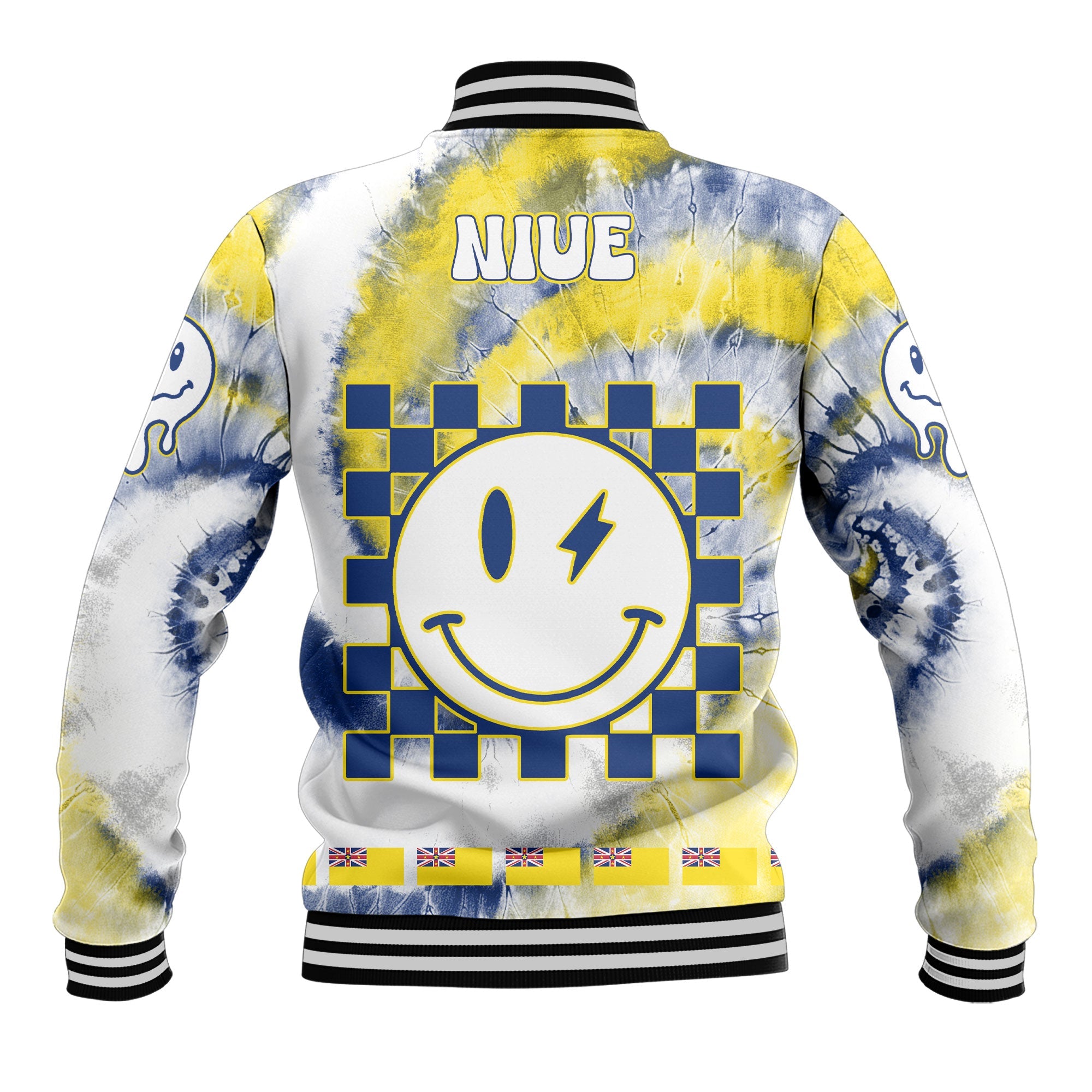 Niue Baseball Jacket Custom Tie Dye Style 3