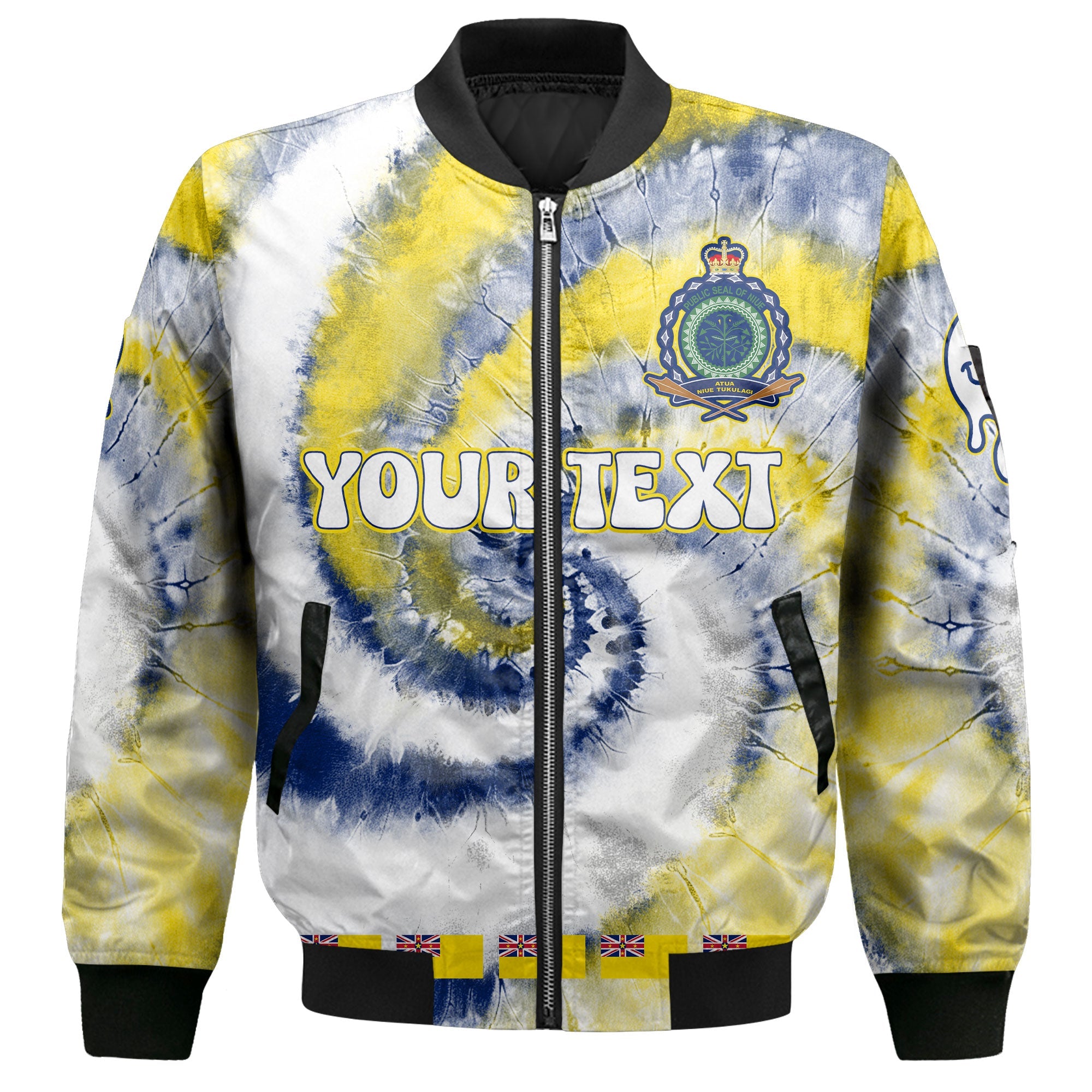 Niue Bomber Jacket Custom Tie Dye Style 2