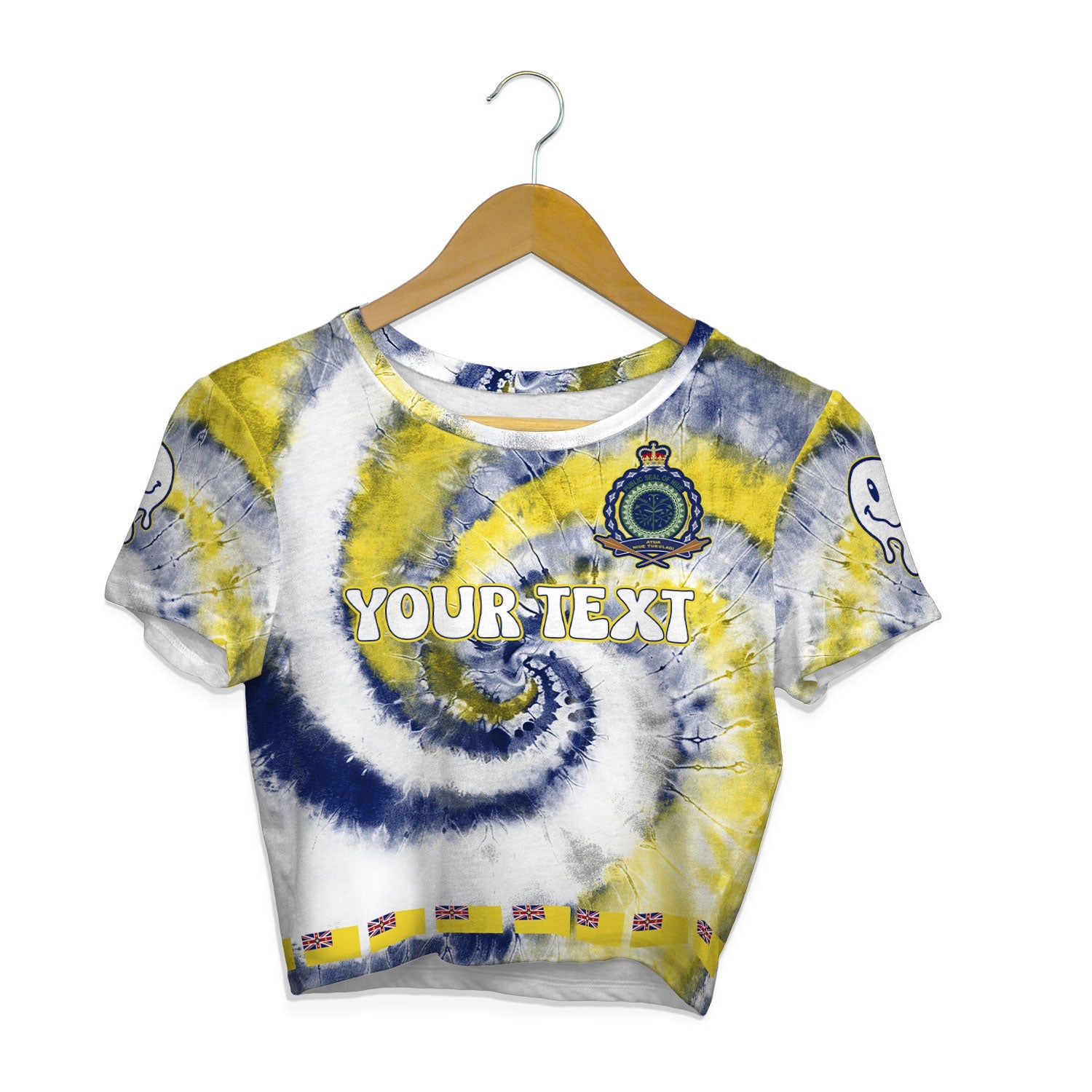 Niue Croptop T Shirt Custom Tie Dye Style 1