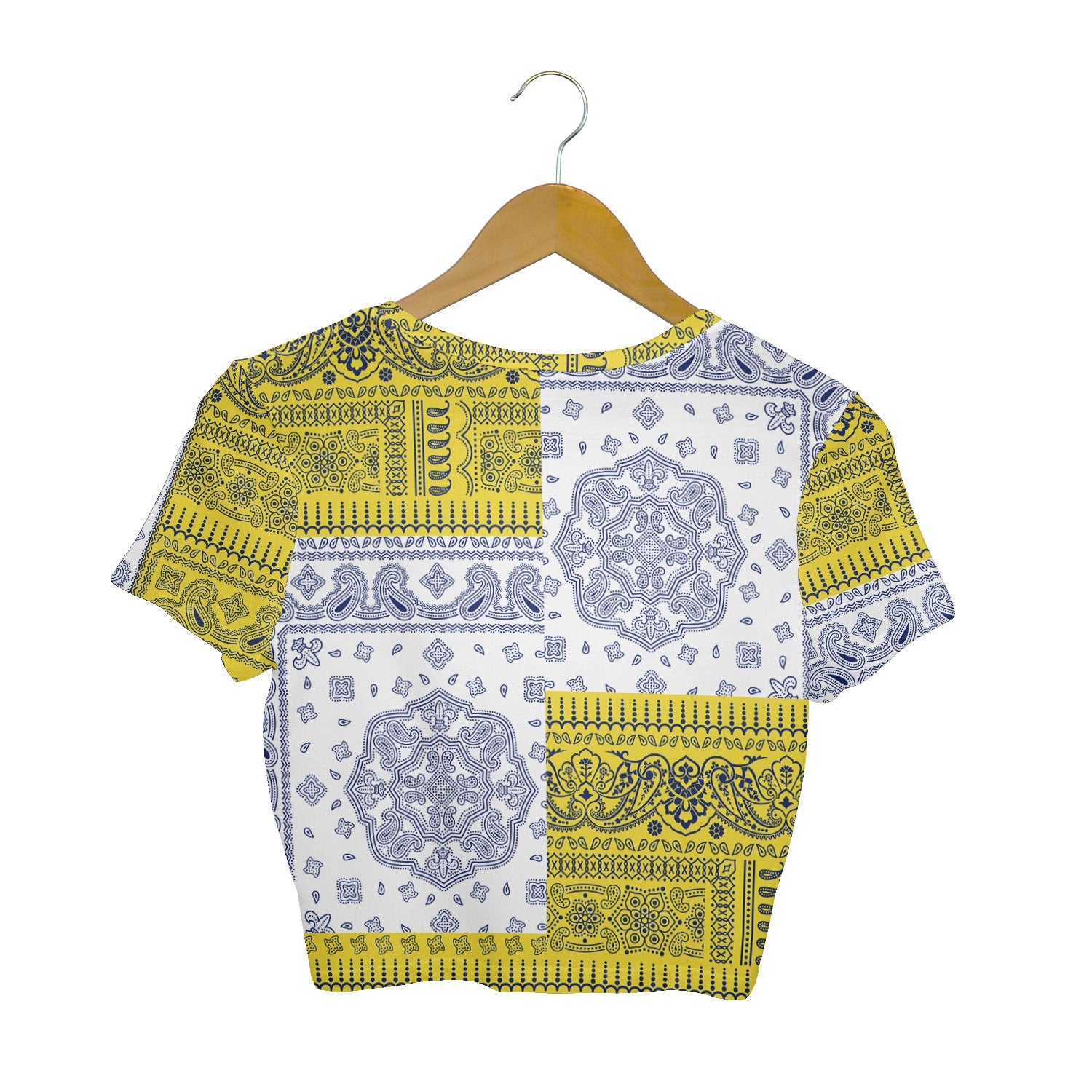 Niue Croptop T Shirt Flag And Paisley Basic Style 2