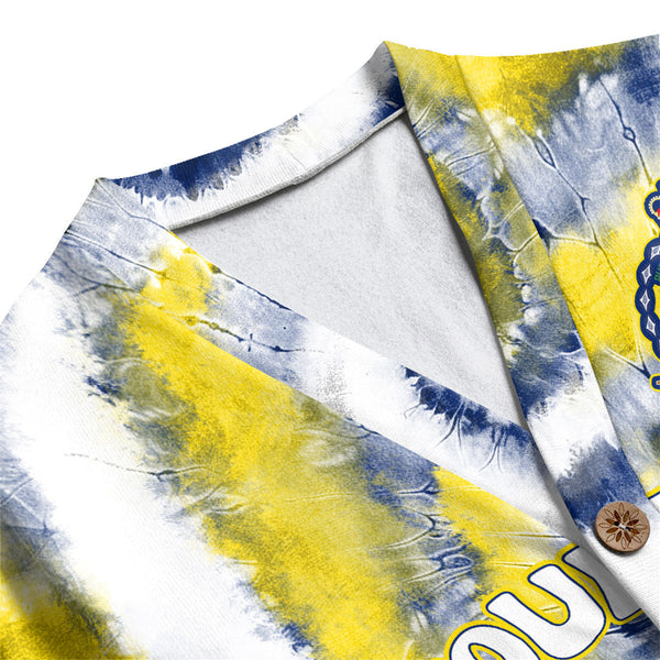 Niue Fleece Cardigan Custom Tie Dye Style 1