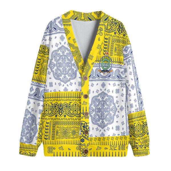 Niue Fleece Cardigan Flag And Paisley Basic Style 1