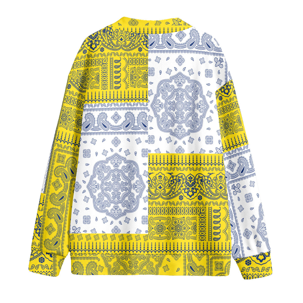 Niue Fleece Cardigan Flag And Paisley Basic Style 2