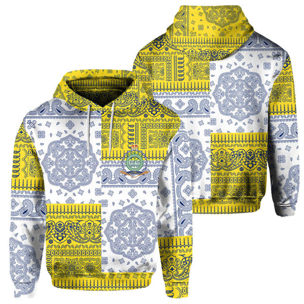 Niue Hoodie Flag And Paisley Basic Style 1