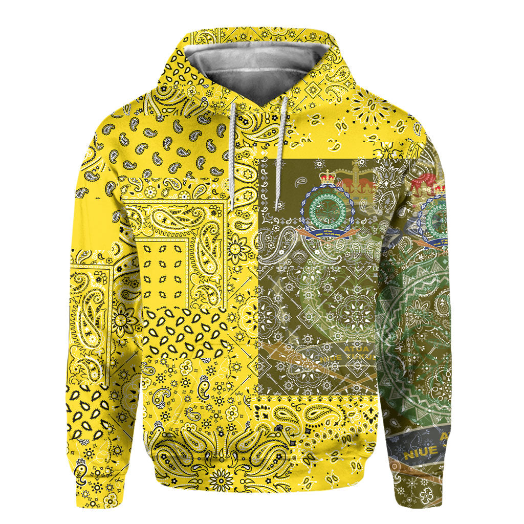 Niue Hoodie Paisley Flag And Skull Style 2