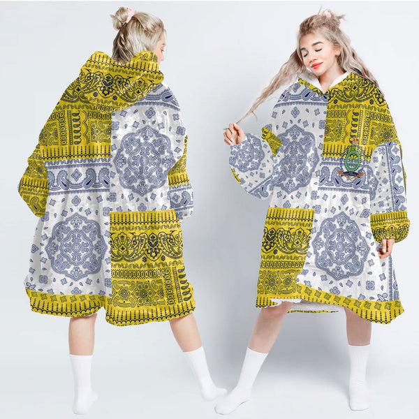 Niue Hoodie Blanket Flag And Paisley Basic Style 1