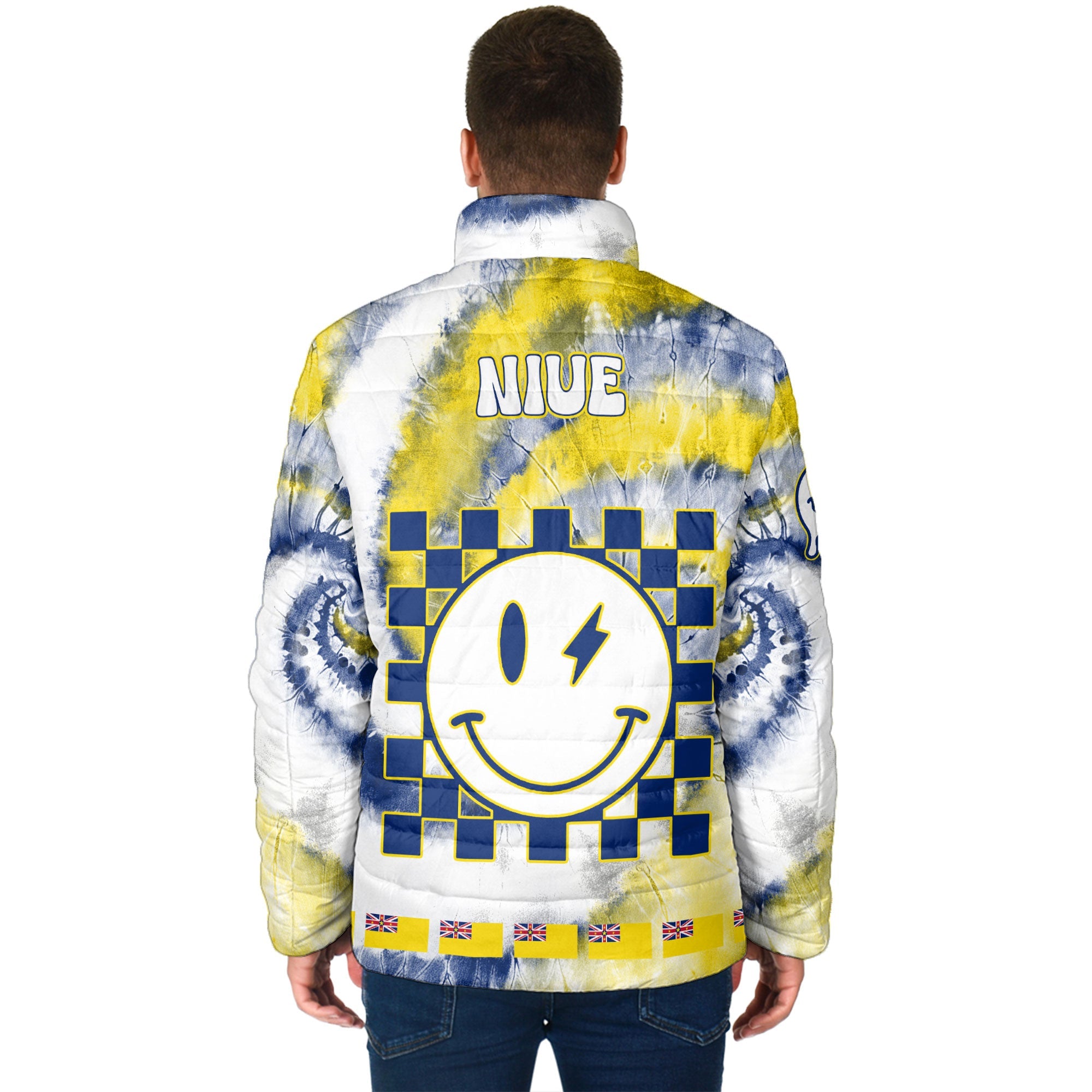 Niue Men Padded Jacket Custom Tie Dye Style 2