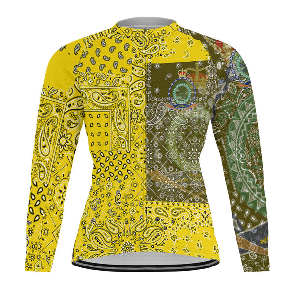 Niue Raglan Men Cycling Jersey Long Sleeve Paisley Flag And Skull Style 1