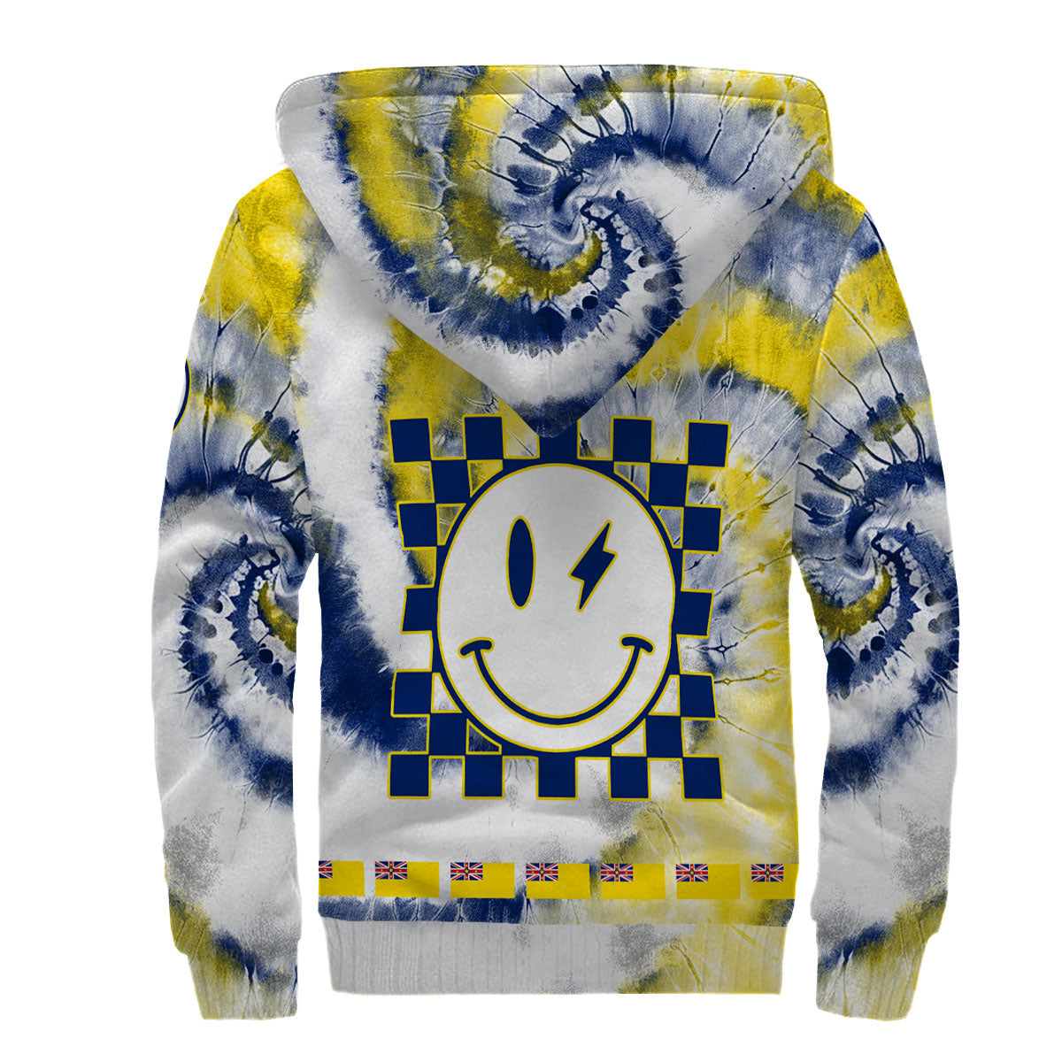 Niue Sherpa Hoodie Custom Tie Dye Style 2