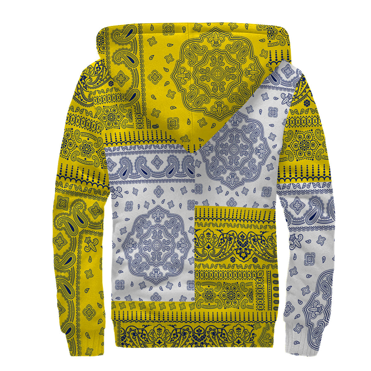 Niue Sherpa Hoodie Flag And Paisley Basic Style 2