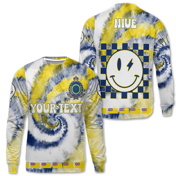 Niue Sweatshirt Custom Tie Dye Style 1