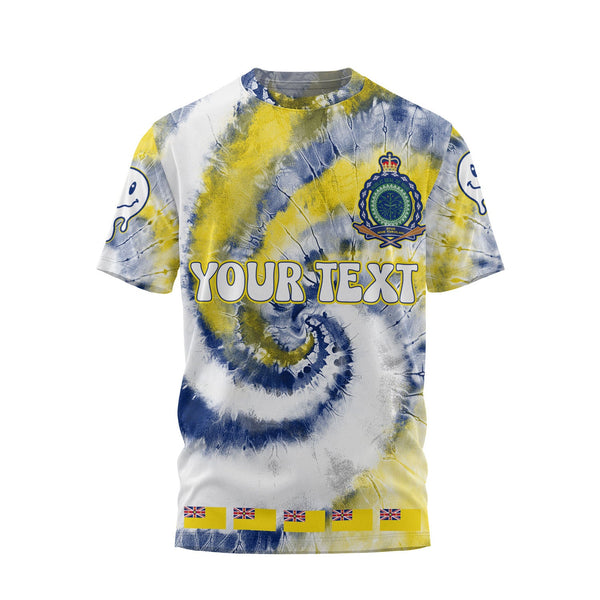 Niue T Shirt Custom Tie Dye Style 1