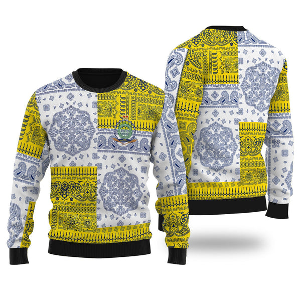 Niue Ugly Sweater Flag And Paisley Basic Style 1