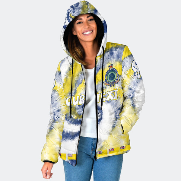 Niue Women Hooded Padded Jacket Custom Tie Dye Style 1