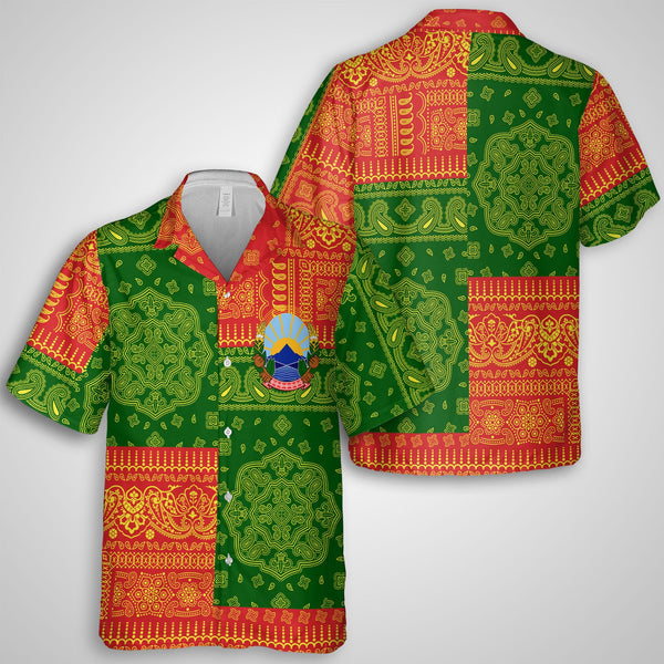 North Macedonia Hawaiian Shirt Flag And Paisley Basic Style 1