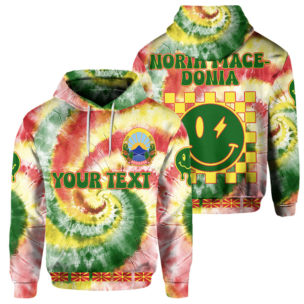 North Macedonia Hoodie Custom Tie Dye Style 1