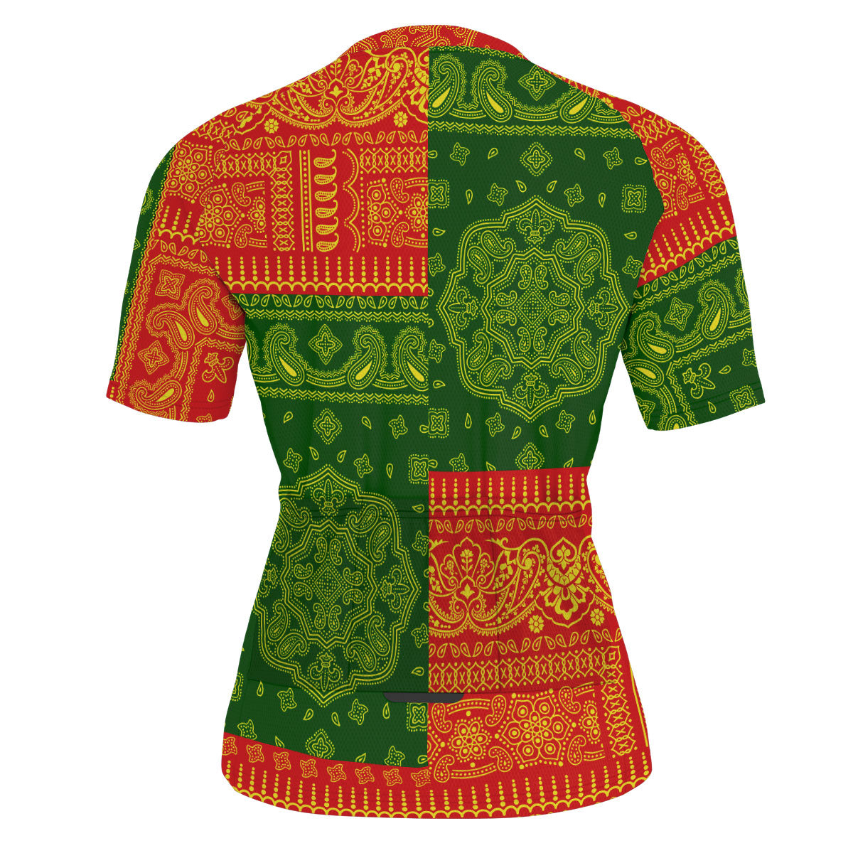 North Macedonia Men Cycling Jersey Flag And Paisley Basic Style 3