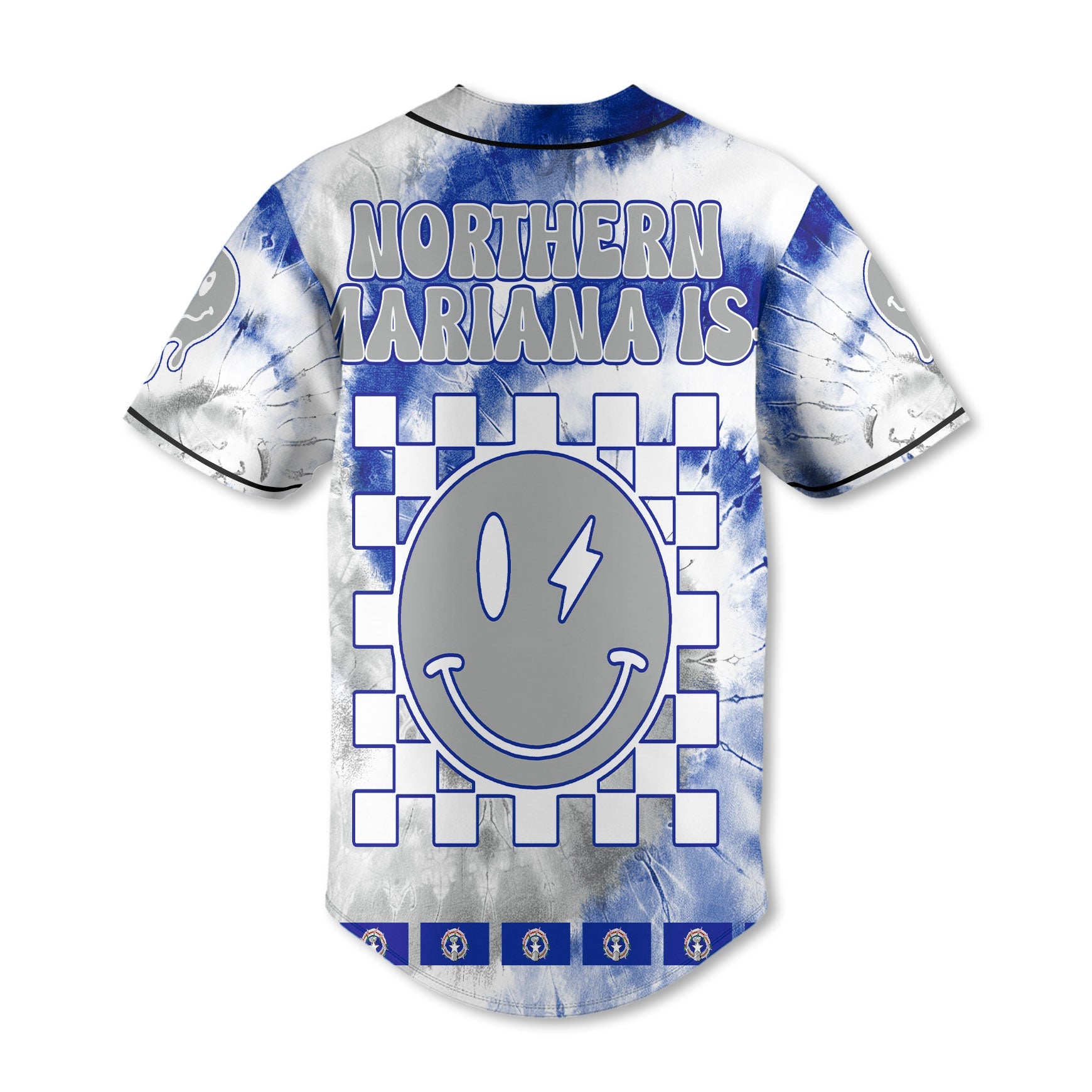 Northern Mariana Islands Baseball Jersey Custom Tie Dye Style 3