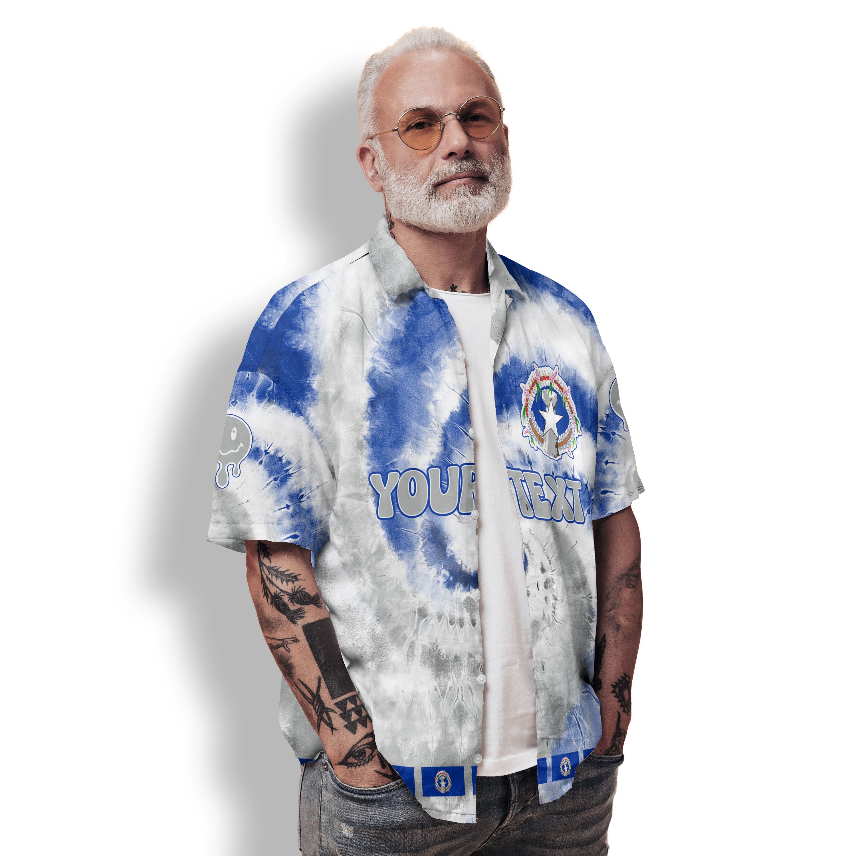 Northern Mariana Islands Hawaiian Shirt Custom Tie Dye Style 2