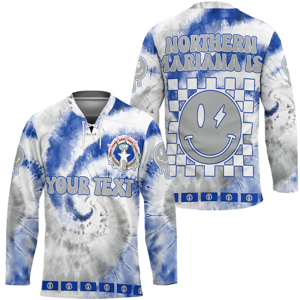 Northern Mariana Islands Hockey Jersey Custom Tie Dye Style 1