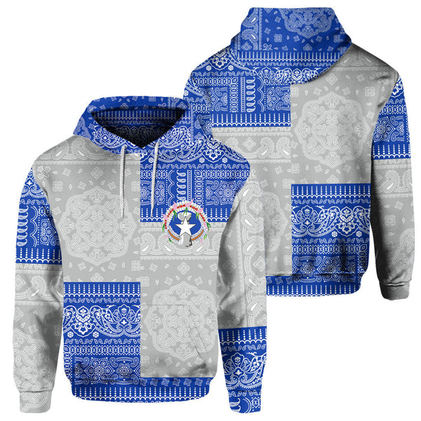 Northern Mariana Islands Hoodie Flag And Paisley Basic Style 1