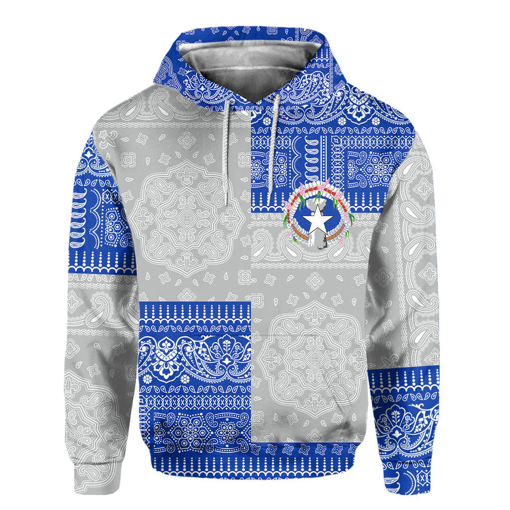 Northern Mariana Islands Hoodie Flag And Paisley Basic Style 2