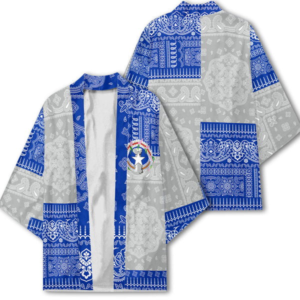 Northern Mariana Islands Kimono Flag And Paisley Basic Style 1