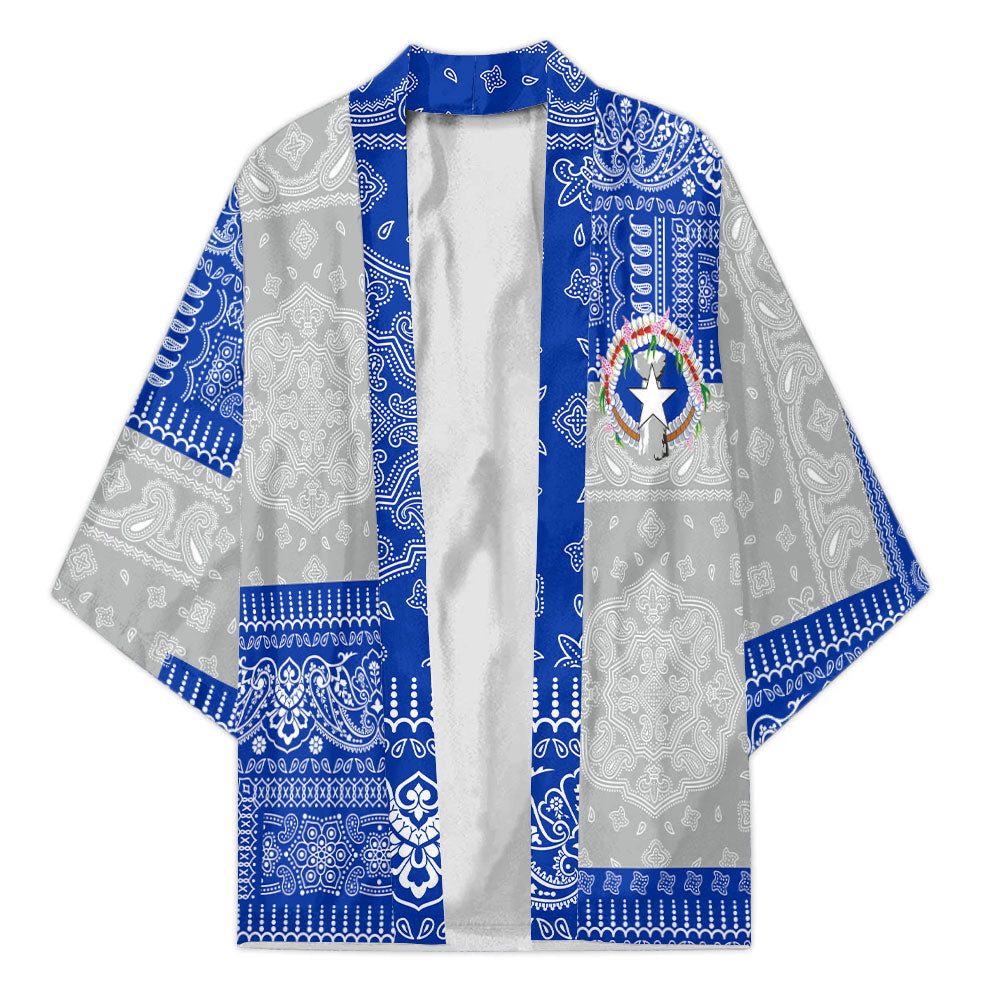 Northern Mariana Islands Kimono Flag And Paisley Basic Style 2