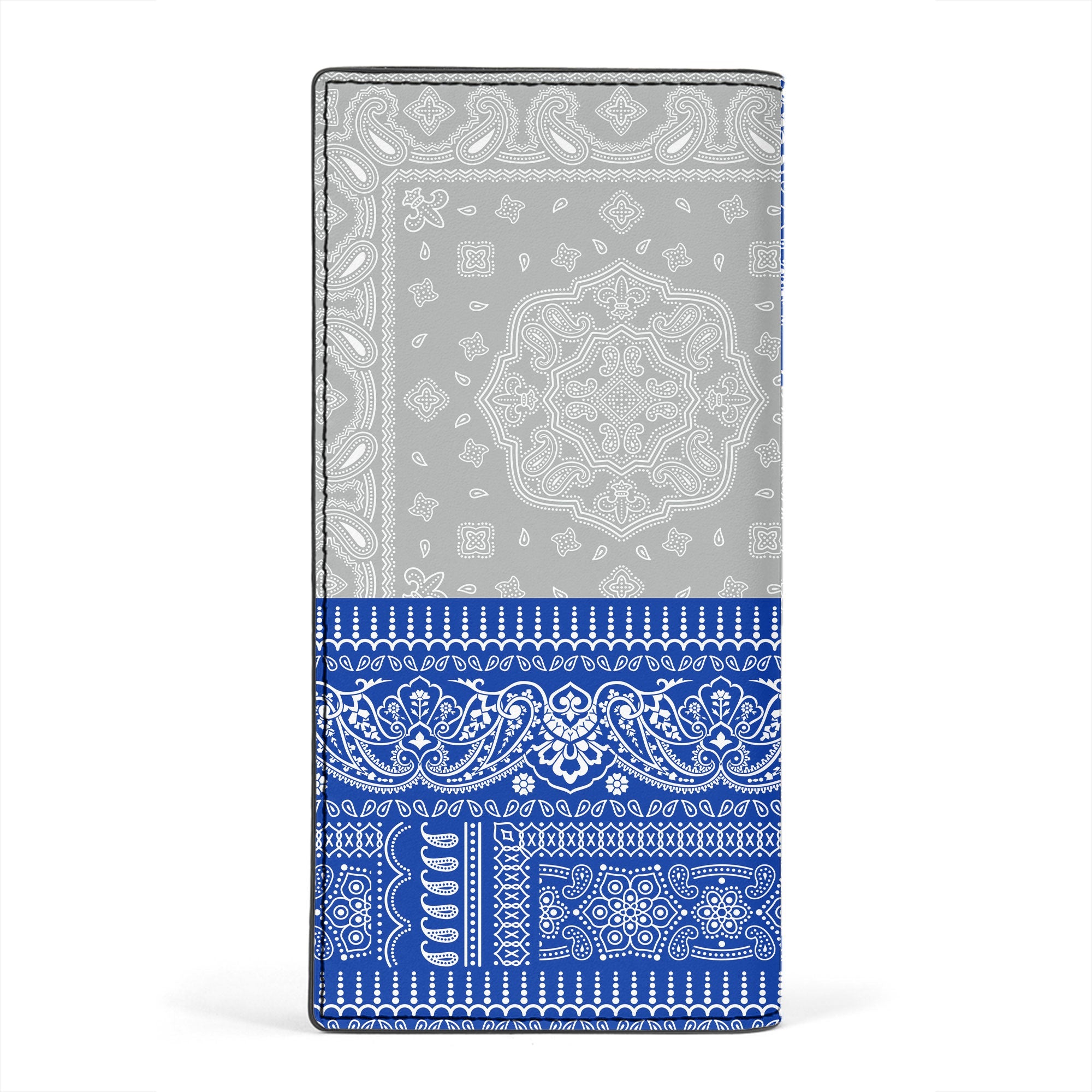 Northern Mariana Islands Leather Wallet Flag And Paisley Basic Style 2