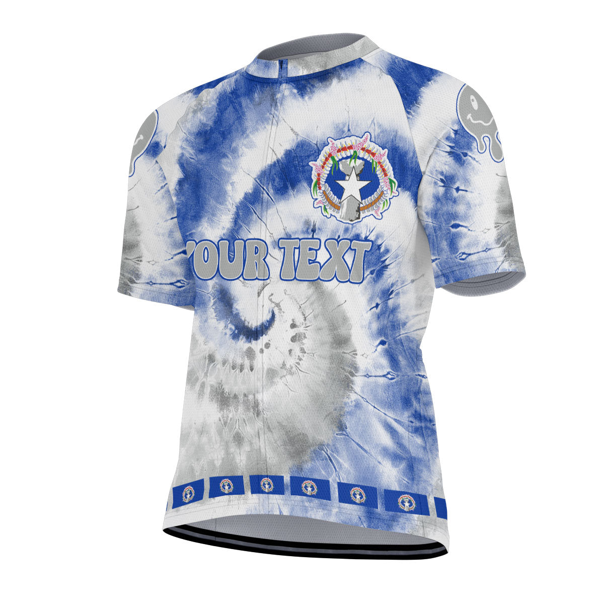 Northern Mariana Islands Men Cycling Jersey Custom Tie Dye Style 2