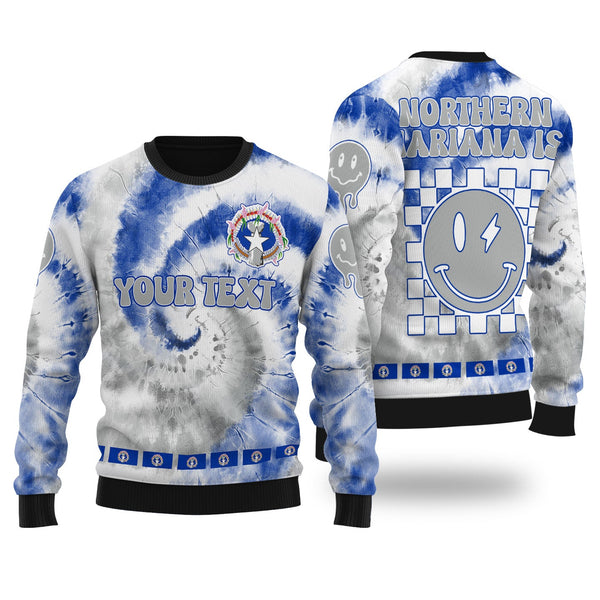 Northern Mariana Islands Ugly Sweater Custom Tie Dye Style 1