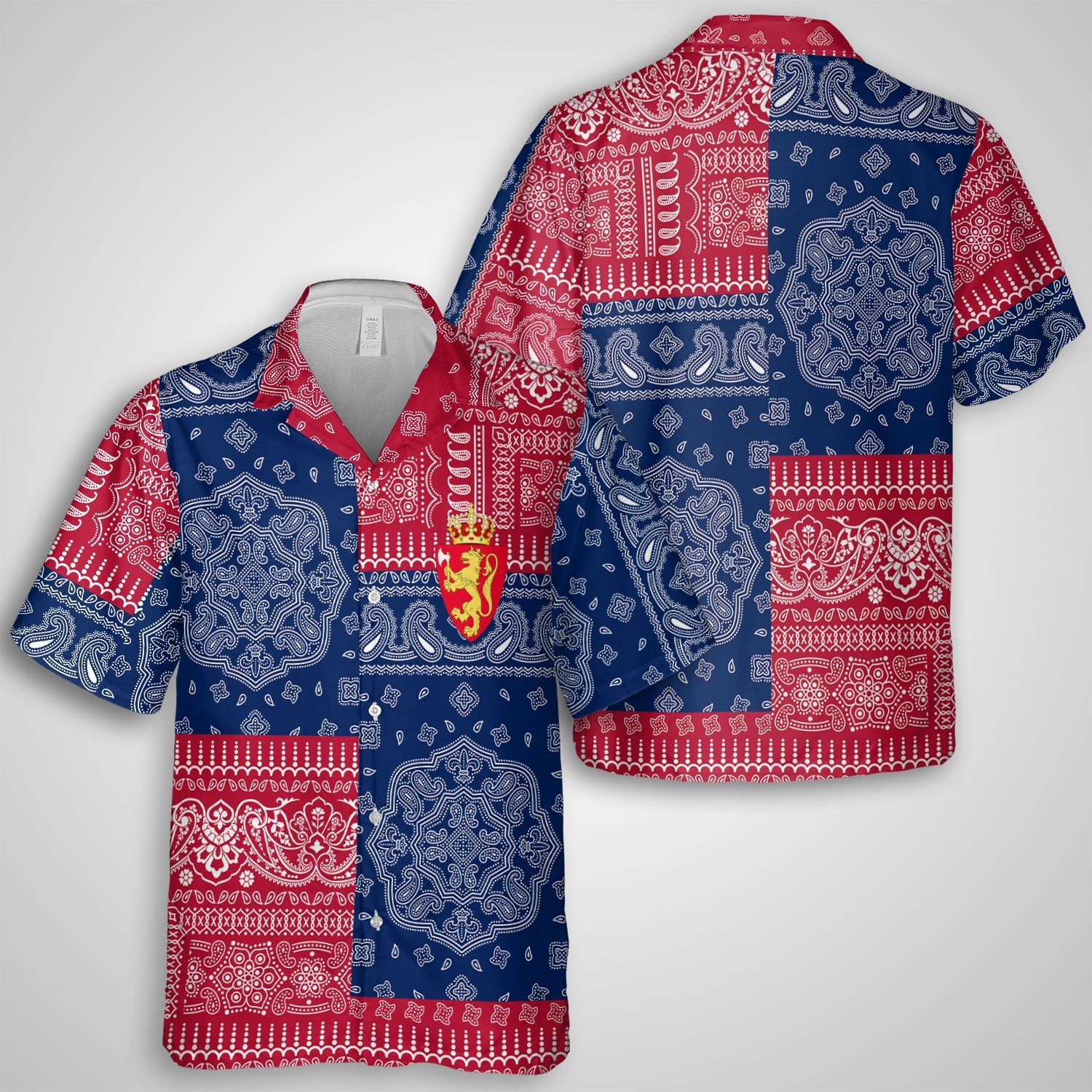 Norway Hawaiian Shirt Flag And Paisley Basic Style 1