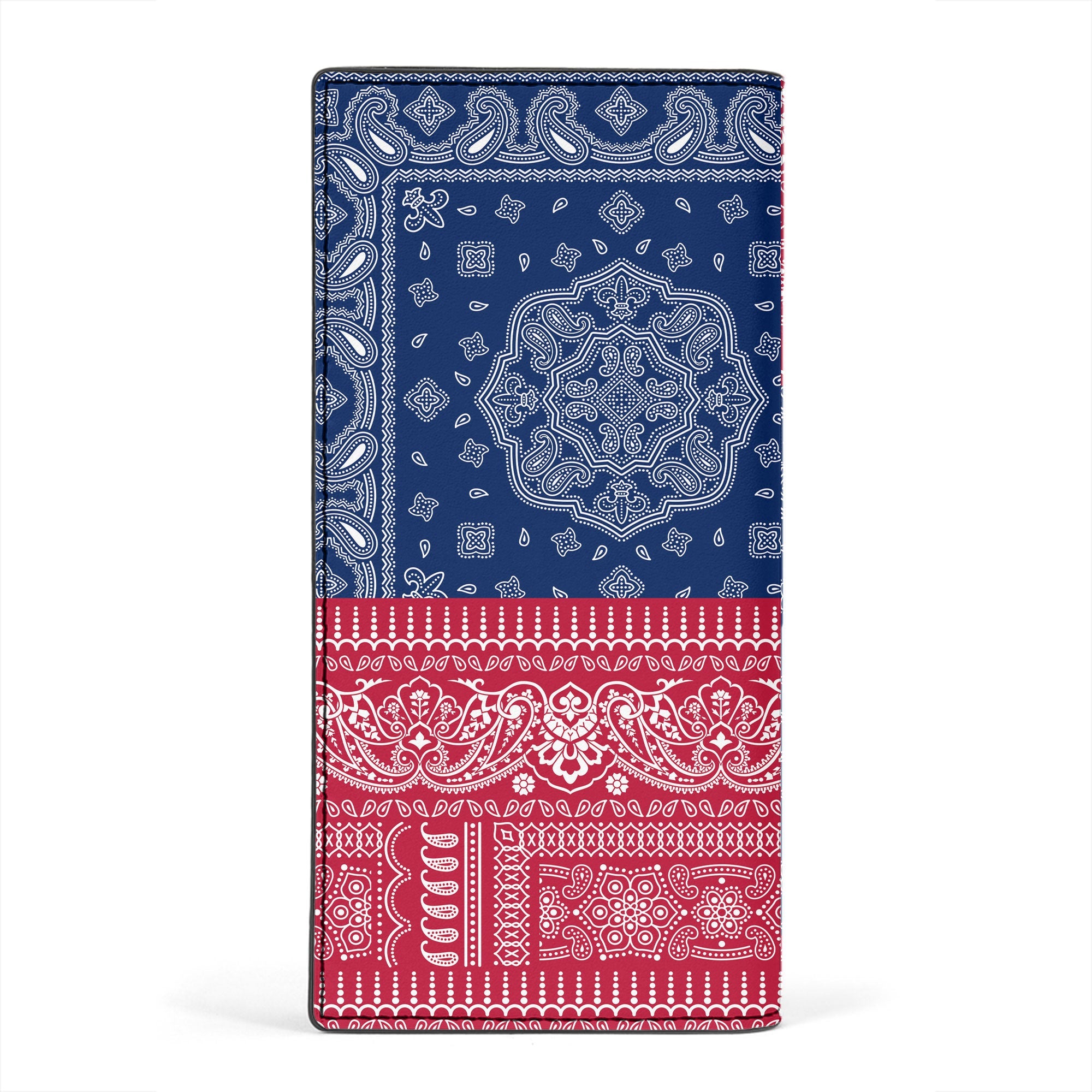 Norway Leather Wallet Flag And Paisley Basic Style 2