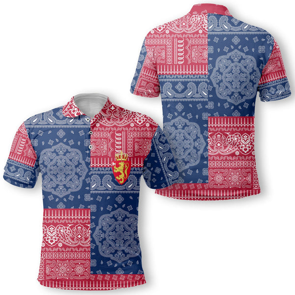 Norway Polo Shirt Flag And Paisley Basic Style 1