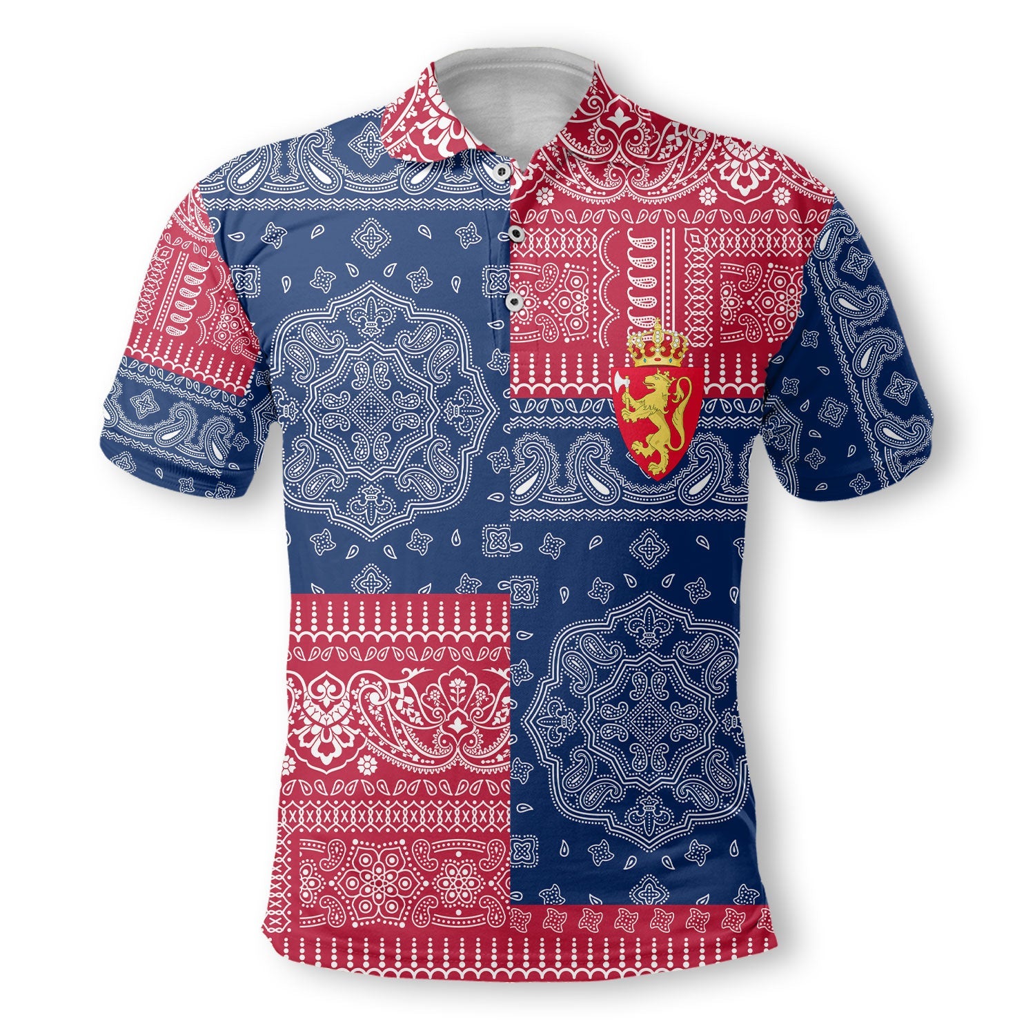 Norway Polo Shirt Flag And Paisley Basic Style 2