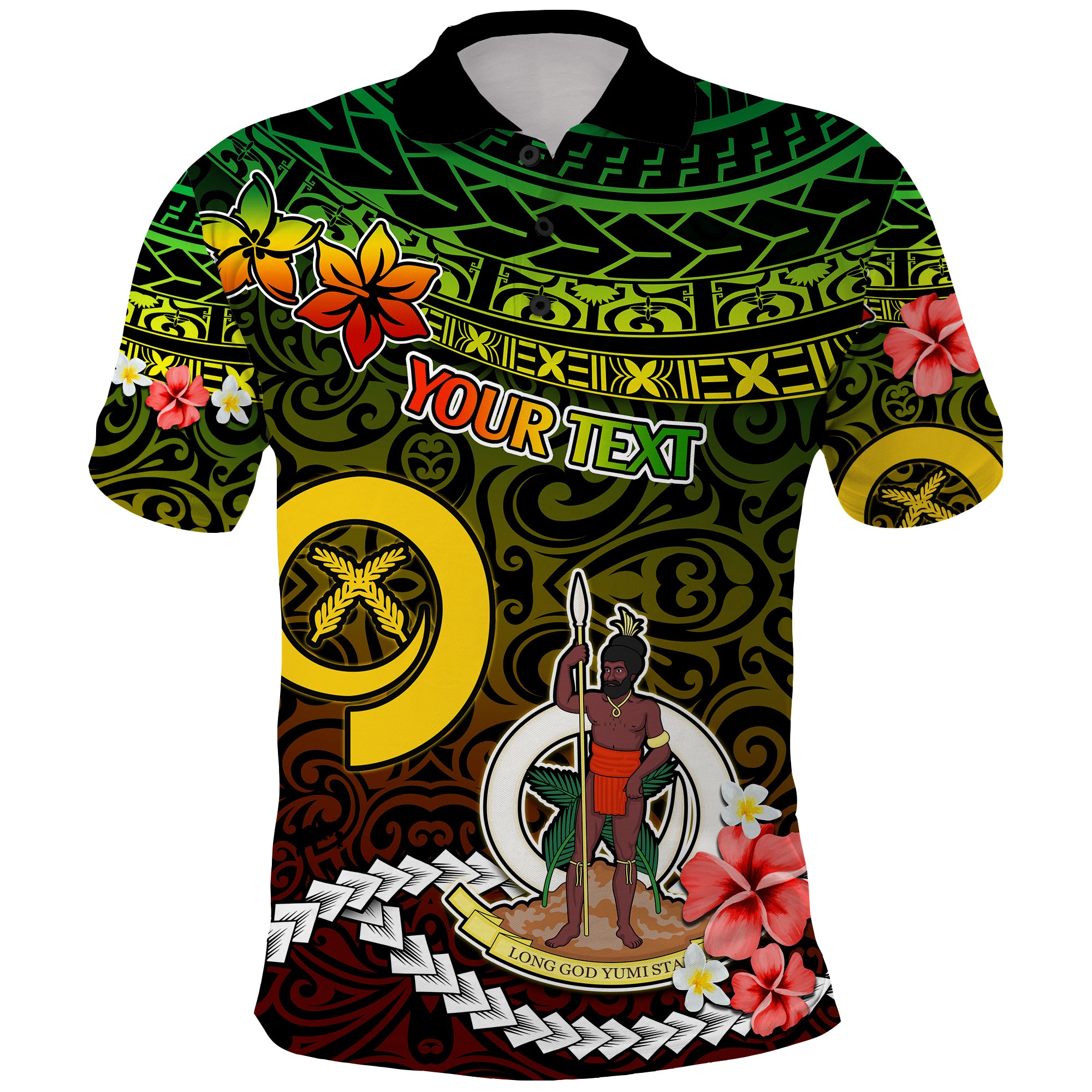 Custom Vanuatu Polo Shirt Happy Independence Day 2023 Polynesian Tribal Proud To Be A Ni Van - LH1