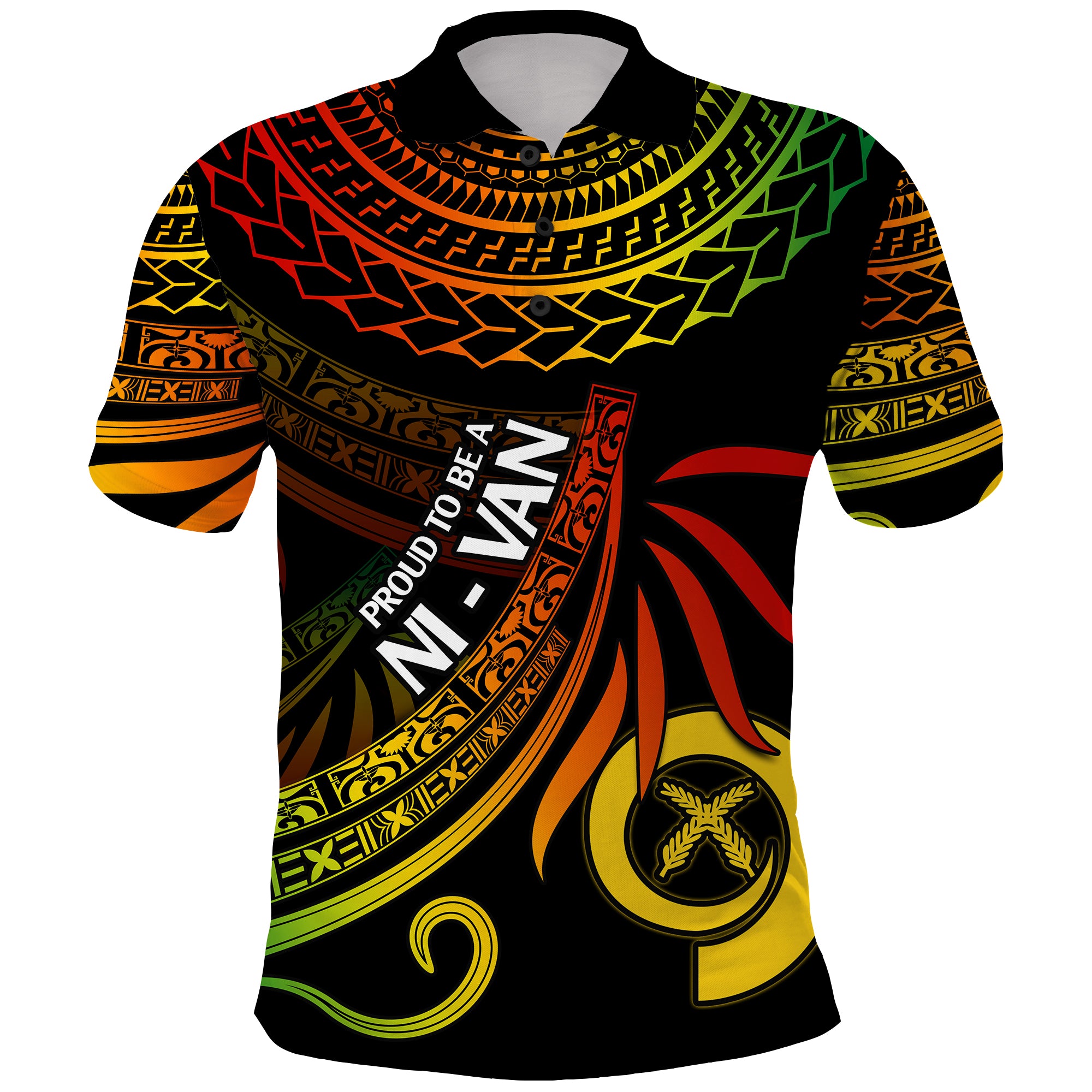 Custom Vanuatu Polo Shirt Happy 43rd Independence Anniversary Polynesian Proud To Be A Ni Van - LH1