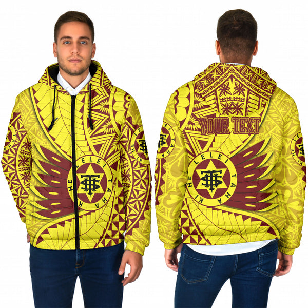 Custom Tonga High School Men Hooded Padded Jacket Tonga Golden Style