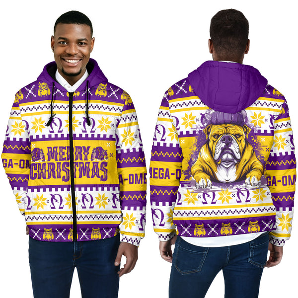 Fraternity Jacket - OPP Christmas Bulldog Men Hooded Padded Jacket