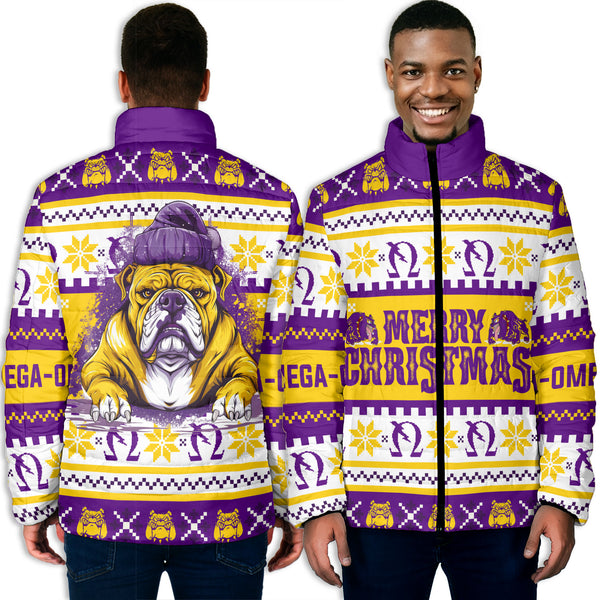 Fraternity Jacket - OPP Christmas Bulldog Men Padded Jacket